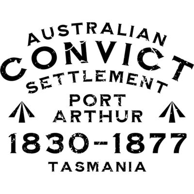 Port Arthur Convict Settlement, Black Logo Thumbnail